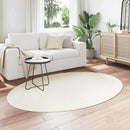 Områdetæpper Oval HUARTE Creme 140 x 200 cm 100% polyester