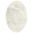 Områdetæpper Oval HUARTE Creme 140 x 200 cm 100% polyester