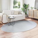 Områdetæpper Oval HUARTE Grå 160 x 230 cm 100% polyester