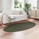 Områdetæpper Oval HUARTE Skovgrøn 100 x 200 cm 100% polyester