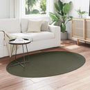Områdetæpper Oval HUARTE Skovgrøn 170 x 120 cm 100% polyester