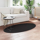 Områdetæpper Oval HUARTE Sort 80 x 150 cm 100% polyester