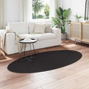 Områdetæpper Oval HUARTE Sort 100 x 200 cm 100% polyester