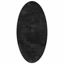 Områdetæpper Oval HUARTE Sort 100 x 200 cm 100% polyester