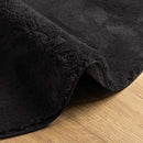 Områdetæpper Oval HUARTE Sort 120 x 170 cm 100% polyester