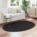 Områdetæpper Oval HUARTE Sort 120 x 170 cm 100% polyester