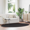 Områdetæpper Oval HUARTE Sort 160 x 230 cm 100% polyester