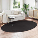 Områdetæpper Oval HUARTE Sort 160 x 230 cm 100% polyester