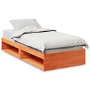 daybed uden madras 100x200 cm massivt fyrretræ gyldenbrun