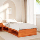daybed uden madras 100x200 cm massivt fyrretræ gyldenbrun