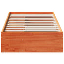 daybed uden madras 100x200 cm massivt fyrretræ gyldenbrun