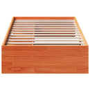 daybed uden madras 80x200 cm massivt fyrretræ gyldenbrun