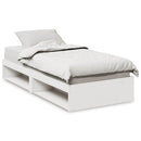 daybed med reol uden madras 75x190 cm massivt fyrretræ hvid