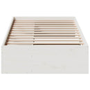 daybed med reol uden madras 75x190 cm massivt fyrretræ hvid