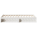 daybed med reol uden madras 75x190 cm massivt fyrretræ hvid