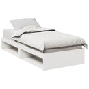 daybed med reol uden madras 75x190 cm massivt fyrretræ hvid