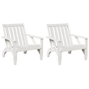 Adirondack-havestole 2 stk. 75x77x77 cm massivt fyrretræ hvid