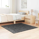 Anti-slip Shaggy tæppe Mørkegrå 120 x 120 cm PP