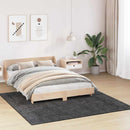 Anti-slip Shaggy tæppe Mørkegrå 200 x 200 cm PP