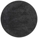 Anti-slip Shaggy tæppe Mørkegrå 120 x 120 cm PP