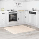 Anti-slip Shaggy tæppe Creme 120 x 120 cm PP