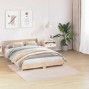 Anti-slip Shaggy tæppe Creme 160 x 160 cm PP