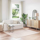 Anti-slip Shaggy tæppe Creme 200 x 200 cm PP