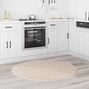 Anti-slip Shaggy tæppe Creme 120 x 120 cm PP