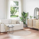 Anti-slip Shaggy tæppe Creme 160 x 160 cm PP
