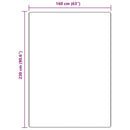 Anti-slip Shaggy tæppe Brun 160 x 230 cm PP