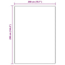 Anti-slip Shaggy tæppe Brun 200 x 290 cm PP
