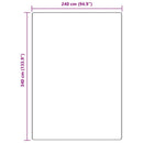 Anti-slip Shaggy tæppe Brun 240 x 340 cm PP