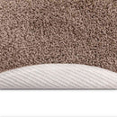 Anti-slip Shaggy tæppe Brun 160 x 160 cm PP