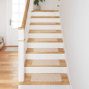 Skridsikre Trappemåtter 15 stk. 60 x 25 cm Creme PP Rektangulær