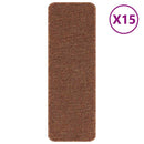 Skridsikre Trappemåtter 15 stk. 60 x 25 cm Gul PP Rektangulær