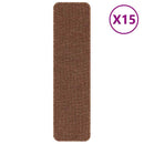 Skridsikre Trappemåtter 15 stk. 75 x 20 cm Gul PP Rektangulær
