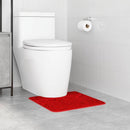 Skridsikker badeværelsesmåtte med toiletudskæring Rød PP