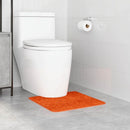 Skridsikker badeværelsesmåtte med toiletudskæring Orange