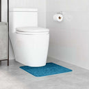 Skridsikker badeværelsesmåtte med toiletudskæring Blå