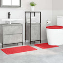 Anti-skid badevægs måttesæt 3 stk. Rød 50 x 80 cm PP