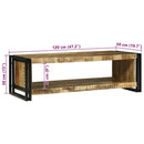 Sofabord Brun 120 x 50 x 38 cm Massivt mangotræ