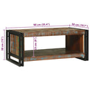 Sofabord Flerfarvet 90 x 50 x 38 cm Solid genbrugs træ