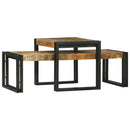 Sofabord 2 pcs Brun 48 x 40 x 40 cm Massivt mangotræ