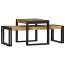 Sofabord 2 pcs Brun 48 x 40 x 40 cm Massivt mangotræ