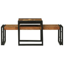 Sofabord 2 pcs Brun 48 x 40 x 40 cm Massivt Akacietræ