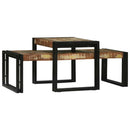 Sofabord 2 pcs Flerfarvet 48 x 40 x 40 cm Solid genbrugs træ