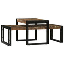 Sofabord 2 pcs Flerfarvet 48 x 40 x 40 cm Solid genbrugs træ