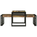 Sofabord 2 pcs Flerfarvet 48 x 40 x 40 cm Solid genbrugs træ