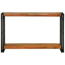 Konsolbord med hylde Brun 120 x 33 x 75 cm Massivt Akacietræ
