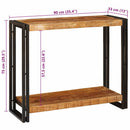 Konsolbord med hylde Brun 90 x 33 x 75 cm Massivt mangotræ